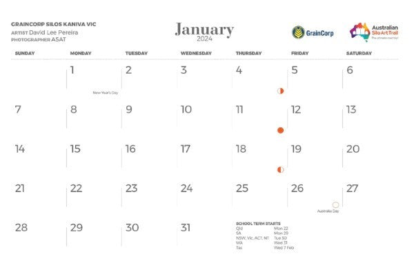 2024 AUSTRALIAN SILO ART CALENDAR
