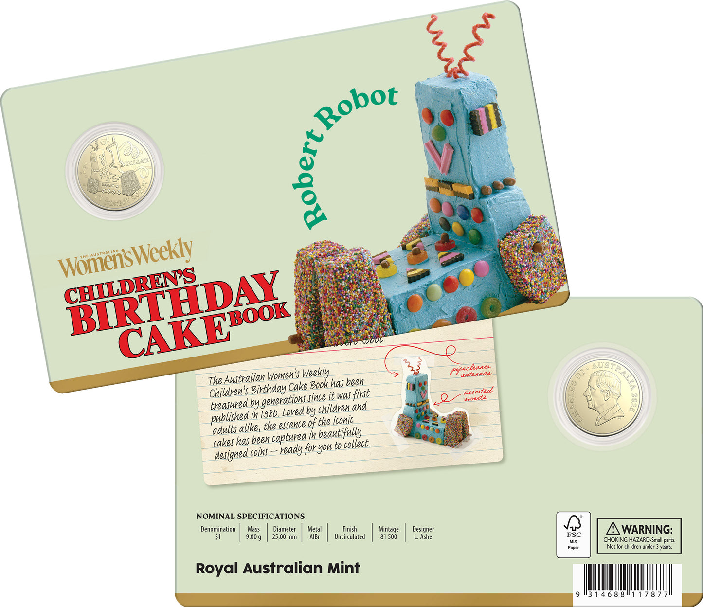 2025 AWW $1 Uncirculated Coin – Robert Robot