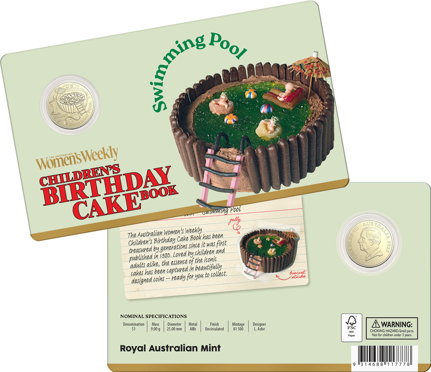2025 AWW $1 Uncirculated Coin – Swimming Pool