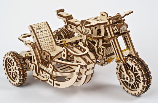 UGEARS - SCRAMBLER UGR-10 WITH SIDECAR