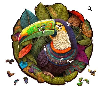 WOODEN JIGSAW PUZZLE - TOUCAN - 300PC