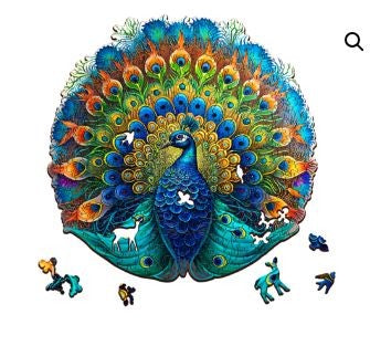WOODEN JIGSAW PUZZLE - PEACOCK - 200PC
