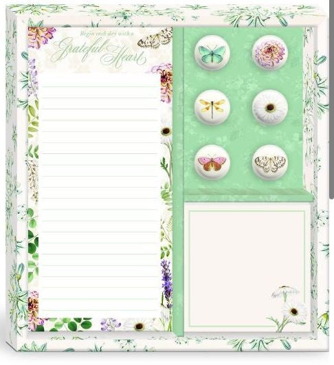 NOTEPADS & MAGNET SET - GRATEFUL HEART