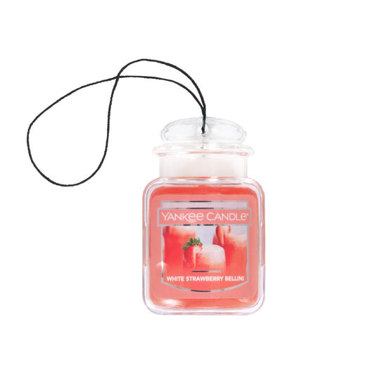 YANKEE CAR JAR - WHITE STRAWBERRY BELLINI