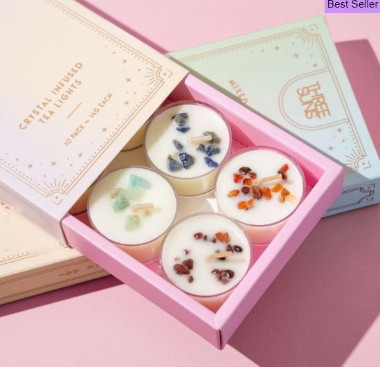 THREE SUNS MIXED TEALIGHT CANDLES - BOX OF 10