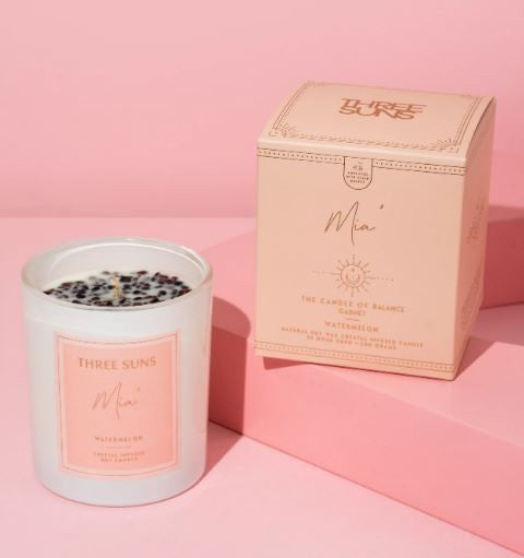THREE SUNS CRYSTAL CANDLE - MIA