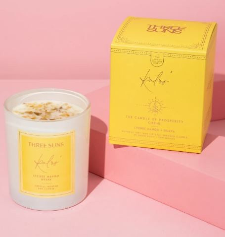 THREE SUNS CRYSTAL CANDLE - KALOS