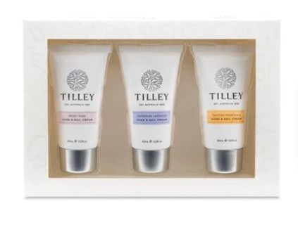 TILLEY HAND & NAIL CREAM GIFT SET - PEONY/LAVENDAR/FRANGIPANI
