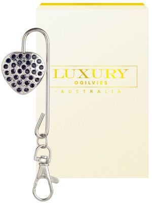 KEY FINDER HANGER - HEART BLACK