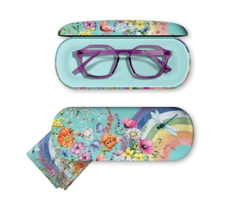 LP GLASSES CASE - BRIGHT POPPIES