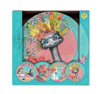 LP PLATE MELAMINE (SET 4) - AUSSIE ANIMALS