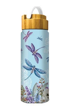 LP STAINLESS STEEL WATER BOTTLE - LAVENDAR DRAGONFLIES