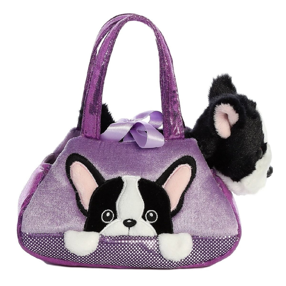 FANCY PALS FRENCH BULLDOG PURPLE BAG