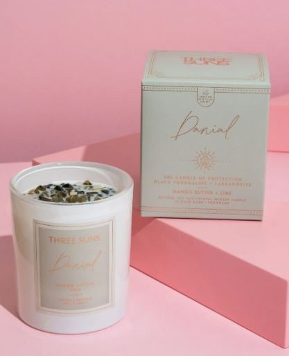 THREE SUNS CRYSTAL CANDLE - DANIAL
