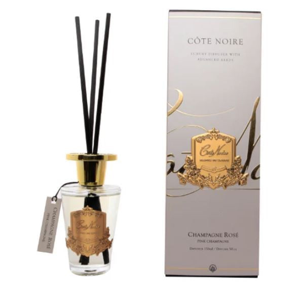 COTE NOIRE DIFFUSER (GOLD) 150ML - CHAMPAGNE ROSE (PINK CHAMPAGNE)