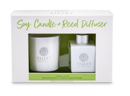 TILLEY CANDLE & DIFFUSER GIFT PACK - COCONUT & LIME