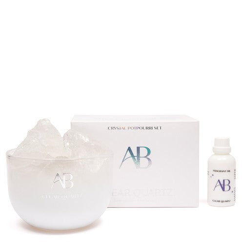 AROMA BOTANICAL CRYSTAL POT POURRI SET - CLEAR QUARTZ