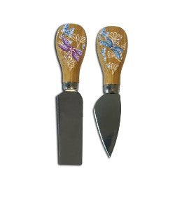 LP CHEESE KNIFE SET - LAVENDAR DRAGONFLIES